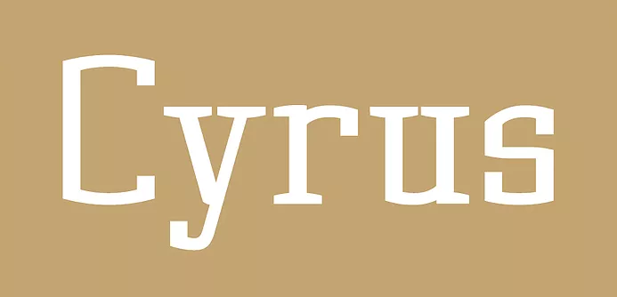 Beispiel einer Cyrus-Schriftart